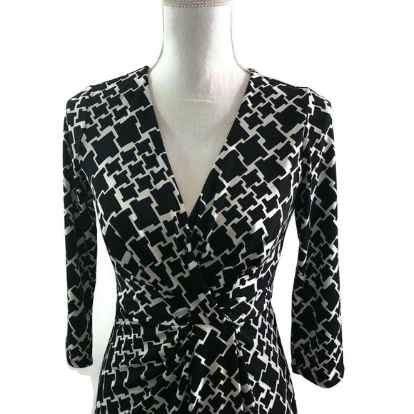 Black House White Market Geometric Dress Sz 4 - Picture 2 of 9